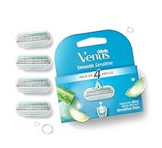 GILLETE VENUS SMOOTH SENSITIVE RAZOR 4 REFILLS